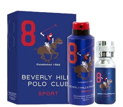 Beverly Hills Polo Club Men's Gift Set 1982 Sport 8 Eau de Toilette 100 ml + Spray Deodorant 175 ml