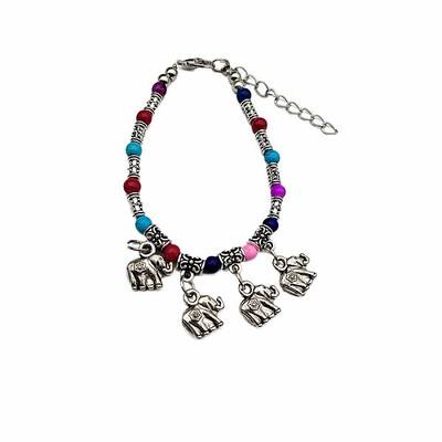 Ethnic Style Alloy Elephant Charm Bracelets