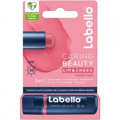 Labello Labello Caring Beauty 3In1 Spf30 Vitamin E & Organic Almond Oil Nude Pink