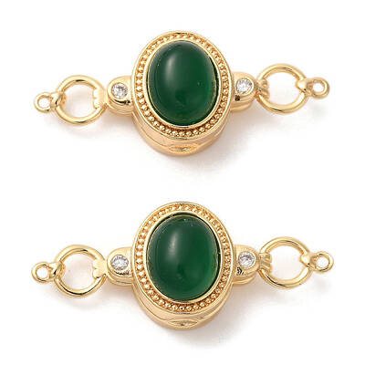 Brass Micro Pave Cubic Zirconia Magnetic Clasps