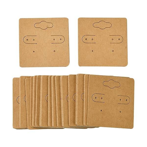 Kraft Paper Earring Display Cards with Hanging Hole
