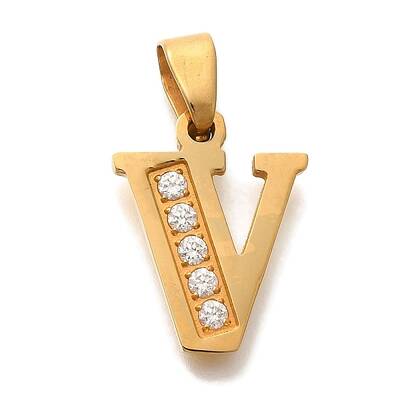 Ion Plating(IP) 304 Stainless Steel Rhinestone Pendants