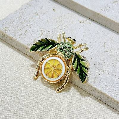 Lemon Bee Enamel Pins
