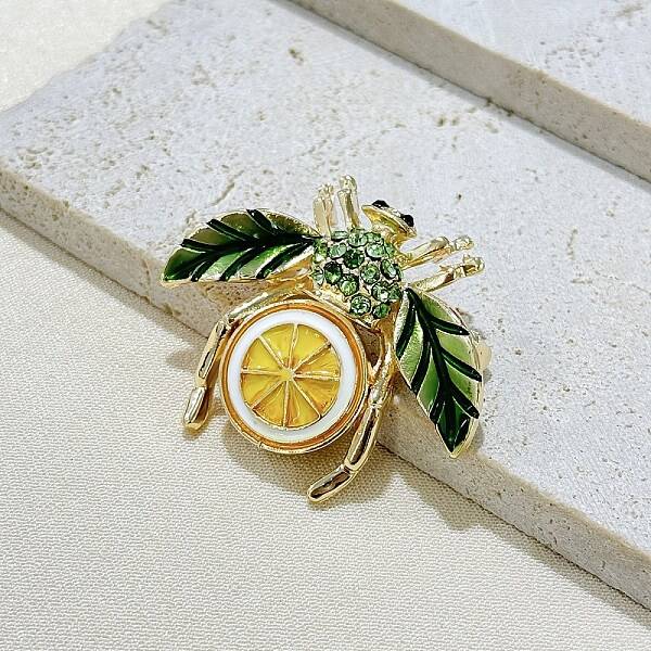 Lemon Bee Enamel Pins