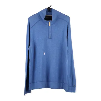 Tommy Hilfiger 1/4 Zip - Large Blue Cotton