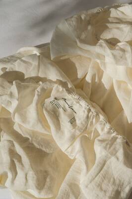 Linen fitted sheet in White | Size: EU Single