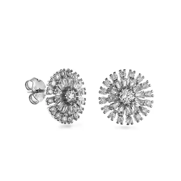 Again jewelry Silver Stud Earrings with Cubic Zirconia AJNS0005