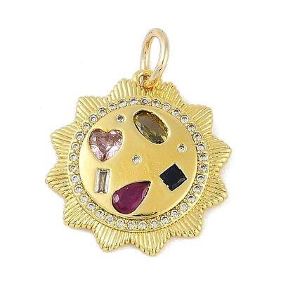Brass Micro Pave Cubic Zirconia Pendants