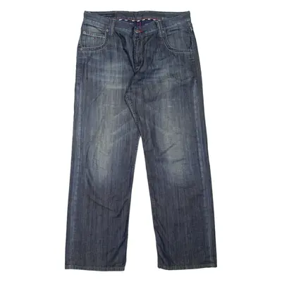 TOMMY HILFIGER Mens Jeans Blue Relaxed Straight Stone Wash W36 L32