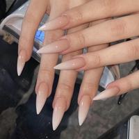 Almond Fake Nail, 24pcs/box Gradient Press on Nails with Nail File & Tape, Removable Nail Art Artificial Full Cover, Women Gi...