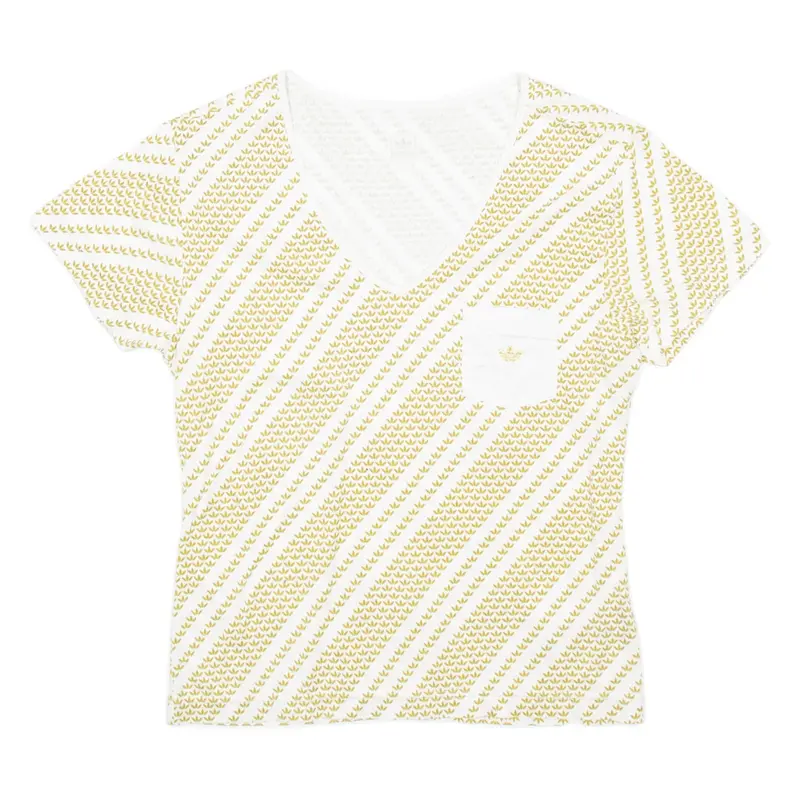 ADIDAS Girls T-Shirt White V-Neck L