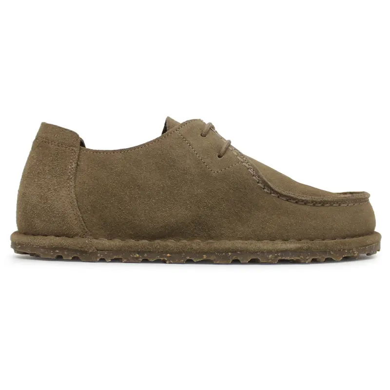 Birkenstock Utti Lace Suede Leather Unisex Lace Up Shoes - Gray Taupe - Size:US 7 Women / 5 Men