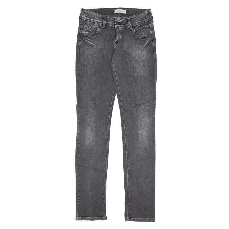 LEVI'S 571 Jeans Grey Denim Slim Straight Stone Wash Womens W26 L34