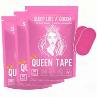 Queen Mouth Tape - 3 month supply mouth tape, pink, , adhesion, 30 Strips, sports accessories, Gentle Adhesion Mouth Tape