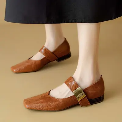 CHIKO Alina Square Toe Block Heels Mary Jane Shoes
