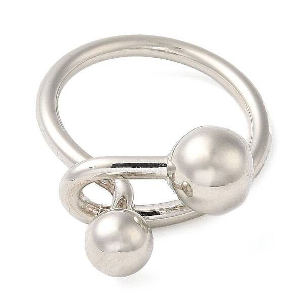 Brass Round Beaded Finger Rings