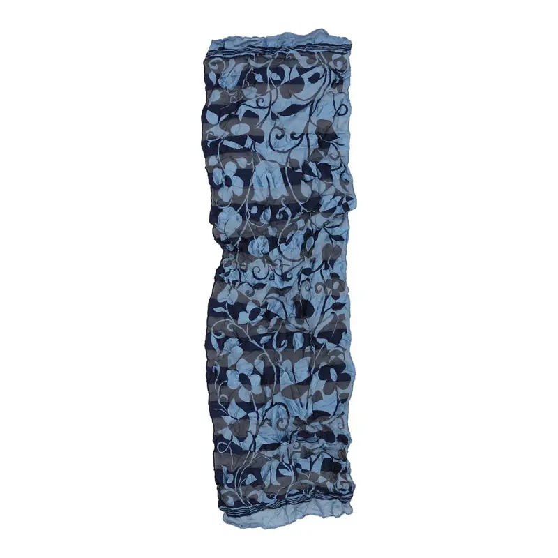 Unbranded Floral Scarf - No Size Blue Polyester