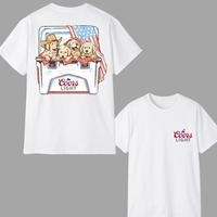 Coors Light Dog Tshirt – White Cotton Summer Beer Shirt For Women With Patriotic Cooler And Golden Retriever Puppies Graphi...