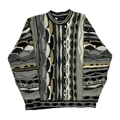 Geometric Pattern Coogi Jumper - Large Multicoloured Acrylic