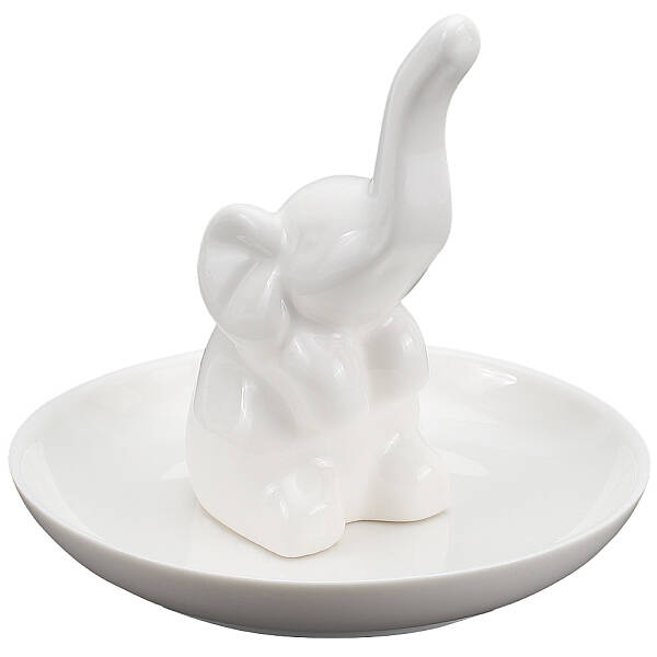 1Pc Elephant Shape Porcelain Jewelry Plate
