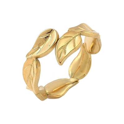 304 Stainless Steel Adjustable Open Cuff Rings for Women