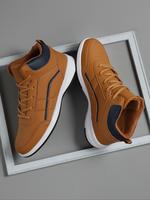 Men's Sporty Lace Up High Top Sneakers, Casual Comfortable Breathable Training Shoes, Fashionable Sneakers for Outdoor Sports...