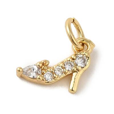 Brass Micro Pave Clear Cubic Zirconia Pendants