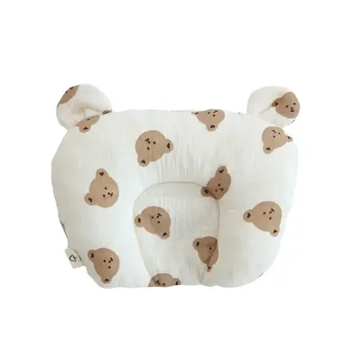 Baby Head Neck Support Pillow, Bear Flower Heart Pattern Neck Pillow, Baby Travel Pillow for Stroller Neck Support for Newbor...