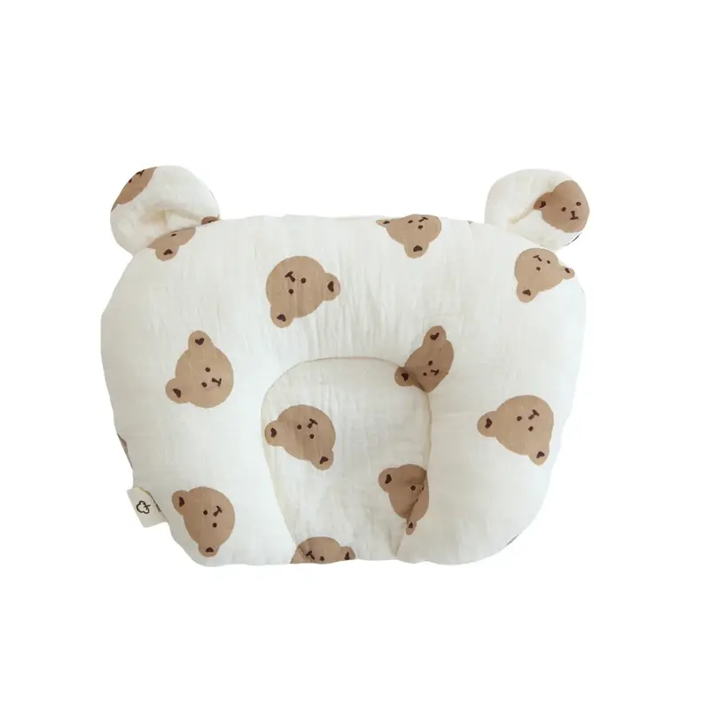 Baby Head Neck Support Pillow, Bear Flower Heart Pattern Neck Pillow, Baby Travel Pillow for Stroller Neck Support for Newbor...
