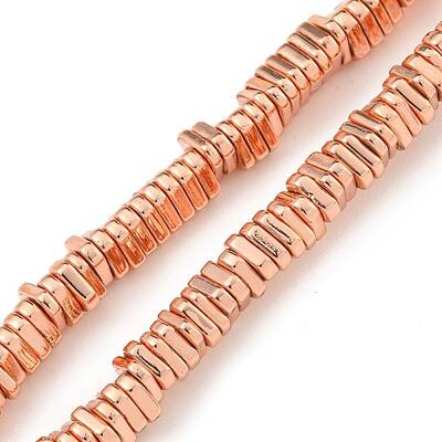 Electroplated Synthetic Non-magnetic Hematite Beads Strands