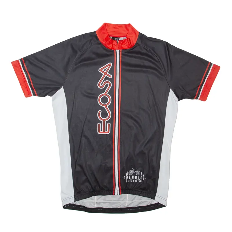 OPEN AIR Cycling Full Zip Mens Jersey Black XL