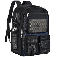 Mesh Backpack for School Heavy Duty See Through Net Bookbag Men Women Semi-Transparent Net Back Pack for Beach, Swimming, Spo...