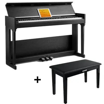 Donner DDP-90 PRO Weighted Home Digital Piano - Piano + Two-Seater Bench