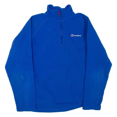 BERGHAUS Mens Fleece Blue 1/4 Zip L