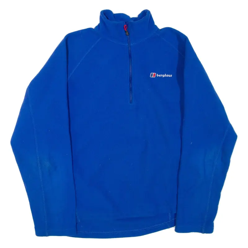 BERGHAUS Mens Fleece Blue 1/4 Zip L