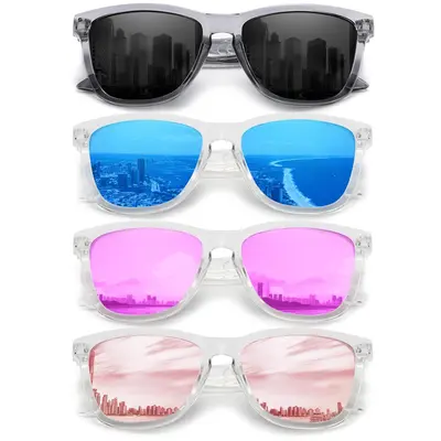 Carefully 4 pairs Classic Polarized Sunglasses for Women and Men Ultralight Sun Glasses with UV Protection 759-4