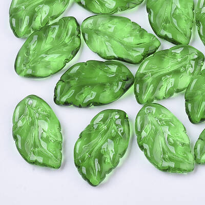 Transparent Spray Painted Glass Pendants