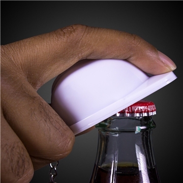 204 Custom White Plastic Construction Hat Bottle Opener Key Chains