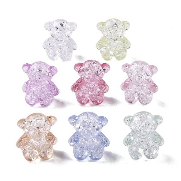 Crackle Transparent Acrylic Beads
