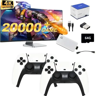 2025 New Upgraded RetroGame Console with 20,000+ Games,4K HDMl Output, Wireless Controller,  Game Emulator, Arcade Communicat...