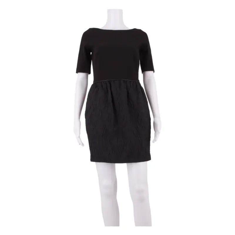 COAST Womens Pencil Dress Black Viscose Short Sleeve Knee Length UK 8