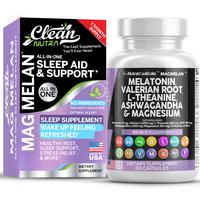 Melatonin 10mg Valerian Root 6000mg L Theanine 200mg Ashwagandha 4000mg - Sleep Support for Women and Men with Magnesium Comp...