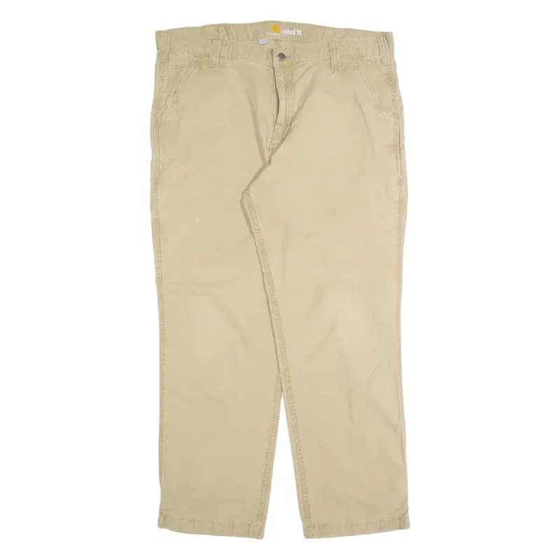 CARHARTT Workwear Mens Trousers Beige Relaxed Straight W38 L30