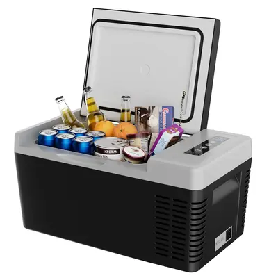 Simzlife 12 Volt Car Refrigerator Portable Fridge - 19Quart(18L) Electric Cooler Compressor fridge -4℉~68℉, 12/24V DC & 1...