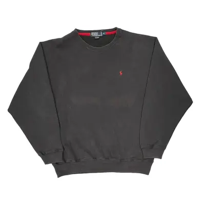 Polo By Ralph Lauren Sweatshirt - XL Black Cotton Blend