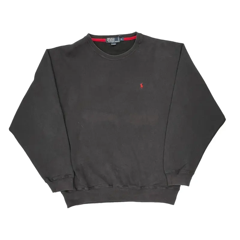 Polo By Ralph Lauren Sweatshirt - XL Black Cotton Blend