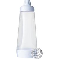 MIUVA Pancake Batter Dispenser and Mixer with BlenderBall Wire Whisk for Cupcakes, Muffins, Crepes, and more, White