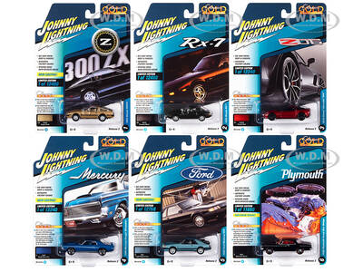 Classic Gold Collection 2022 Set A of 6 Cars Release 2 1/64 Diecast Model Cars by Johnny Lightning