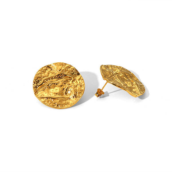 Vintage French Style Stainless Steel Stud Earrings