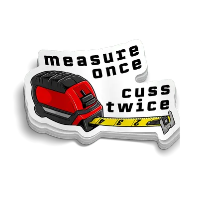 Cuss Twice - Hard Hat Decal